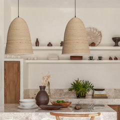 Big Sur Coastal Interior Design Rattan Pendant Light