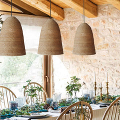 Big Sur Coastal Interior Design Rattan Pendant Light