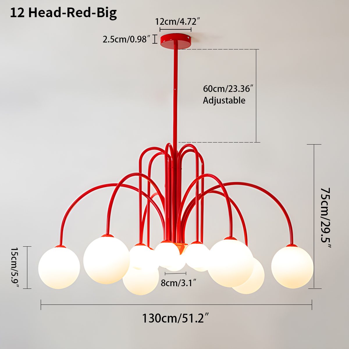 Avi Double Layer Glass Chandelier – Glass detail 54
