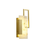 Alabaster Brass Wall Sconce