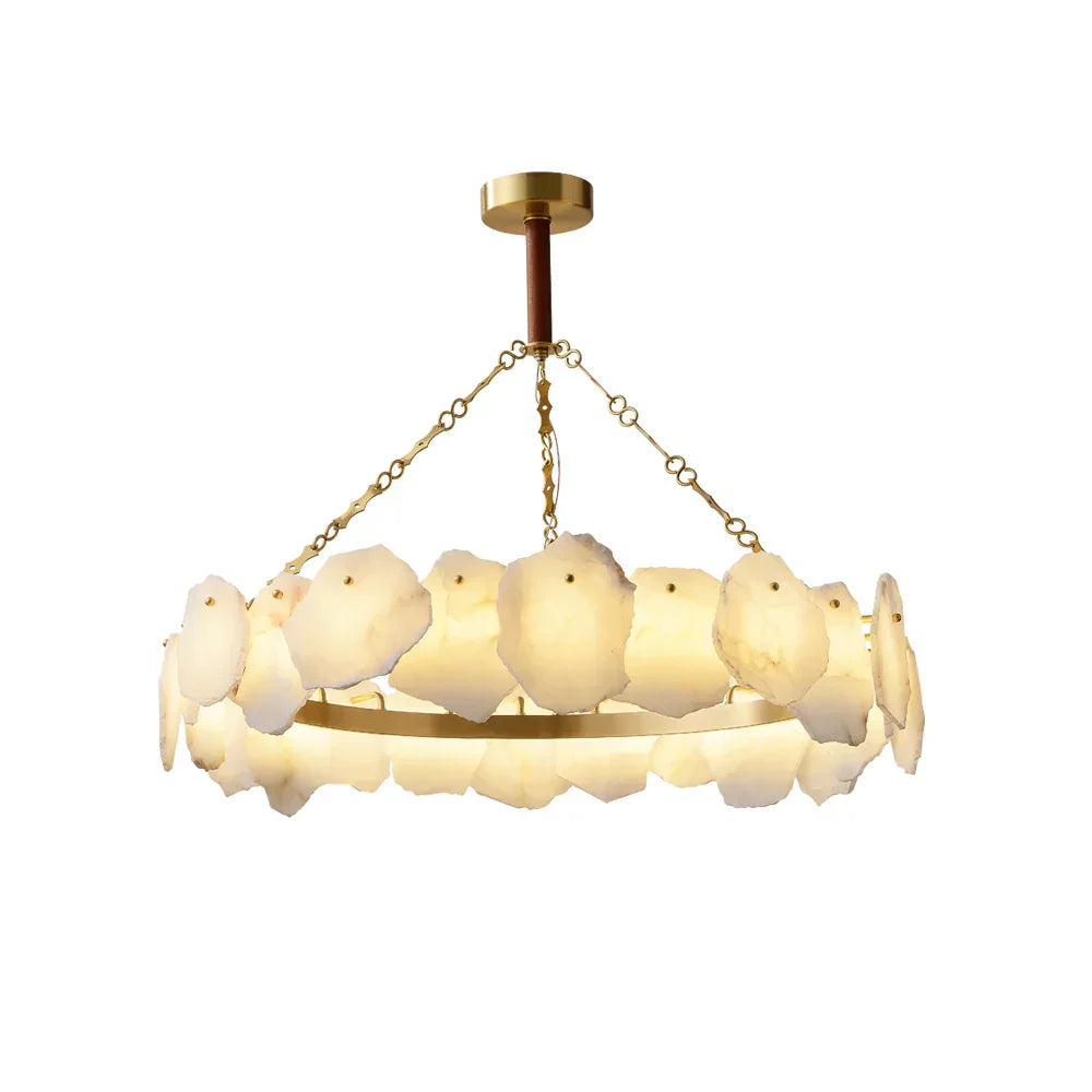 Alabaster Burton Round Chandelier – Alabaster detail 22