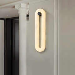 Alabaster Fader Elliptical Wall Lamp