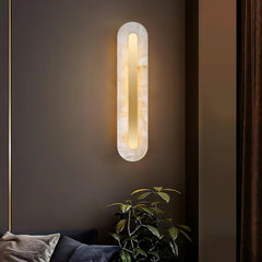 Alabaster Oval Wall Light