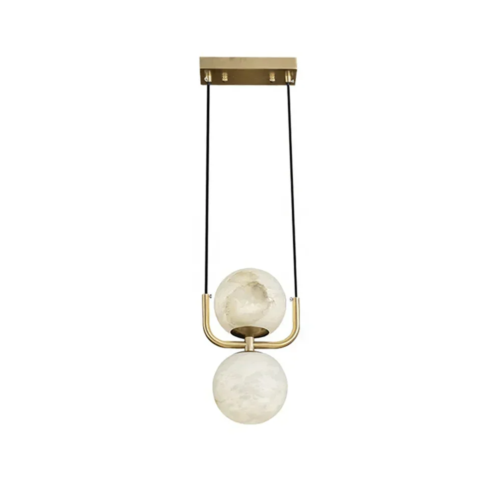 Alabaster Modern Copper Pendant Light – Alabaster detail 14