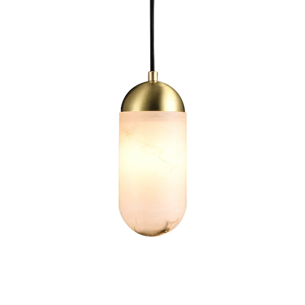 Alabaster Moonshade Copper Pendant Lamp – Alabaster detail 14