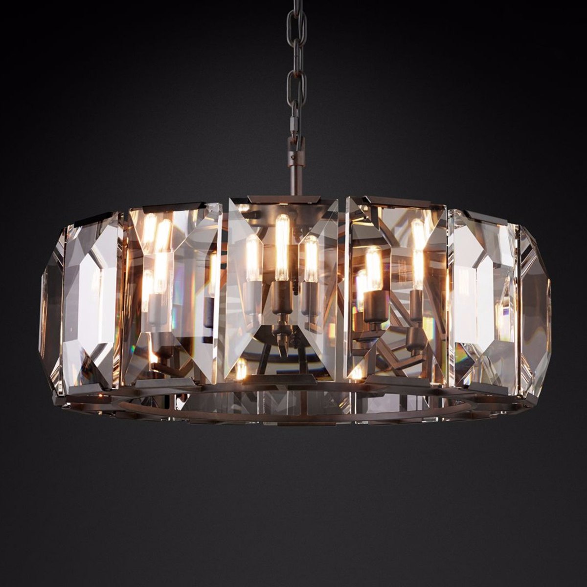 Circular Glass Chandelier for Dining Room – Glass detail 15