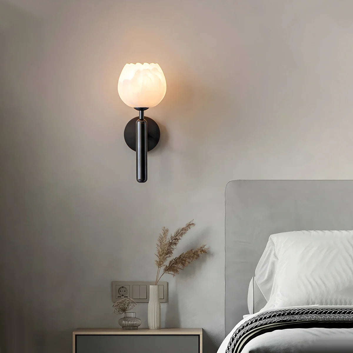 Creative Flower Shaped Alabaster Wall Lamp – Alabaster detail 11
