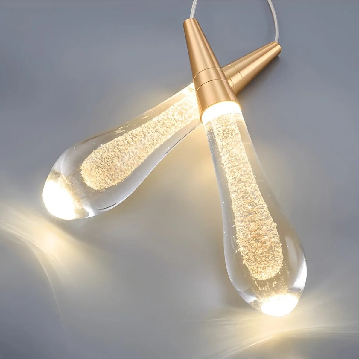 Drop Crystal Chrome Pendant Light for Bedroom – Crystal detail 30