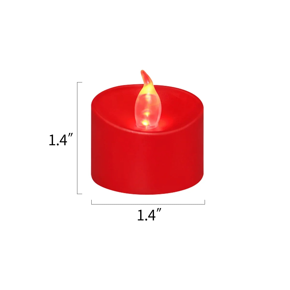 Red LED Flameless Candle Tealights 100 Pack × 18 Flameless Candle – detail 8