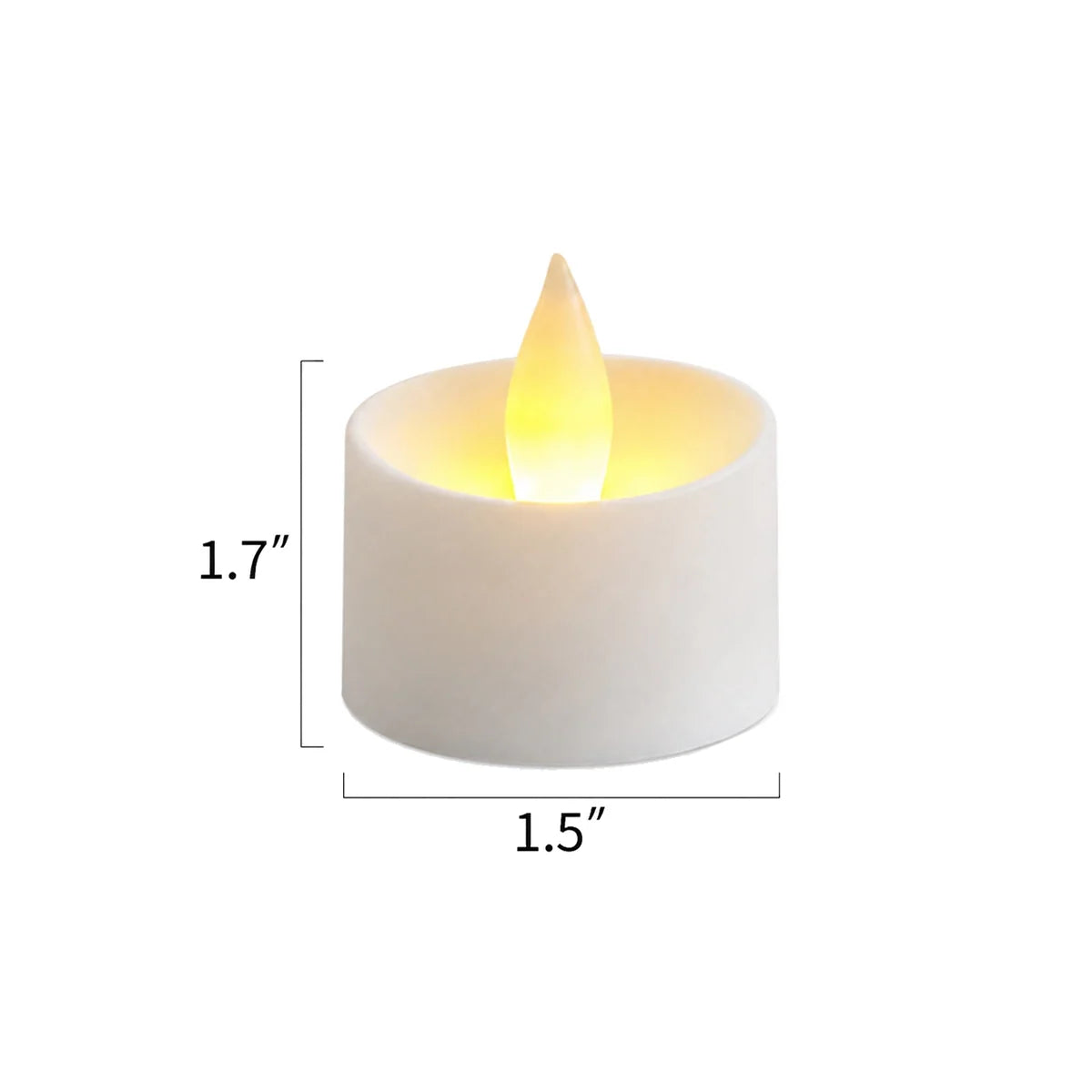 White Realistic Flameless LED Tea Lights 100 Pack × 18 – detail 8