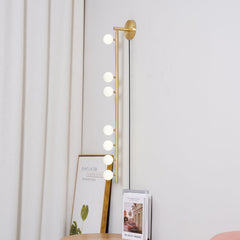 Brass Glass Tube Plug-in Wall Lamp