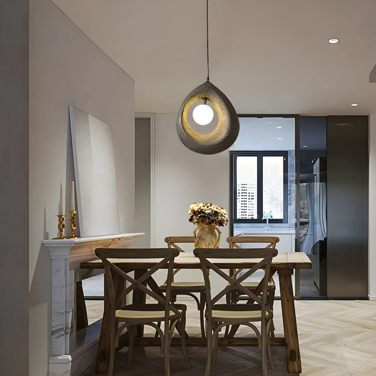 Circular Wabi Sabi Pendant Light Modern Lighting – detail 35