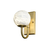 Modern Spherical Alabaster Wall Light