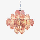 Murano Pink Disks Chandelier