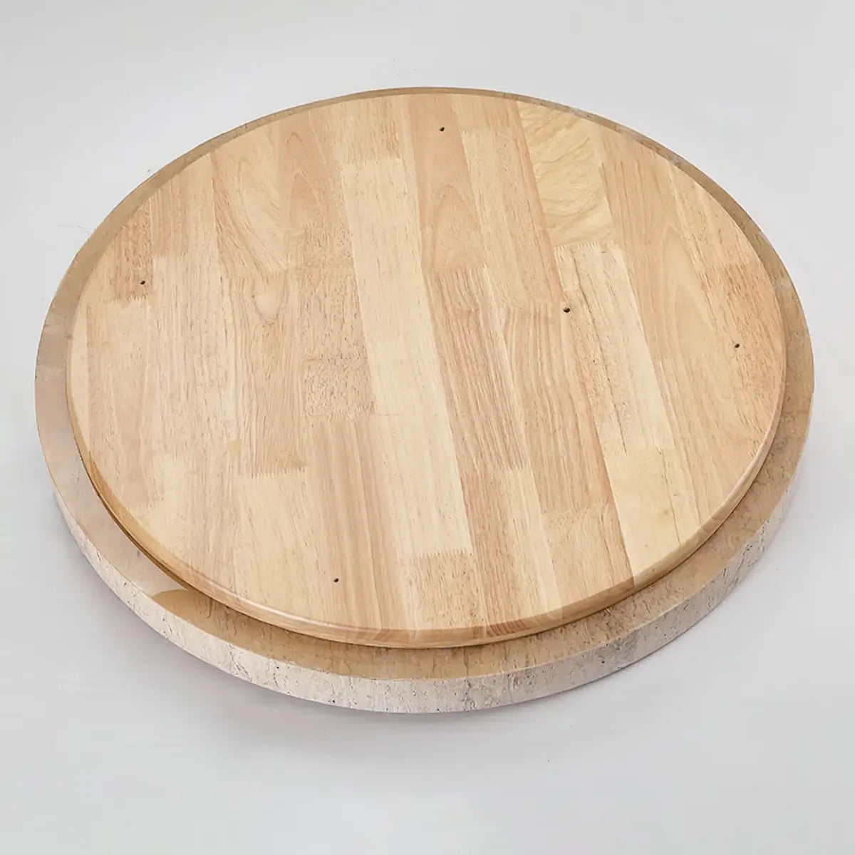 Modern Minimalist Round Travertine Ceiling Light – Travertine detail 14