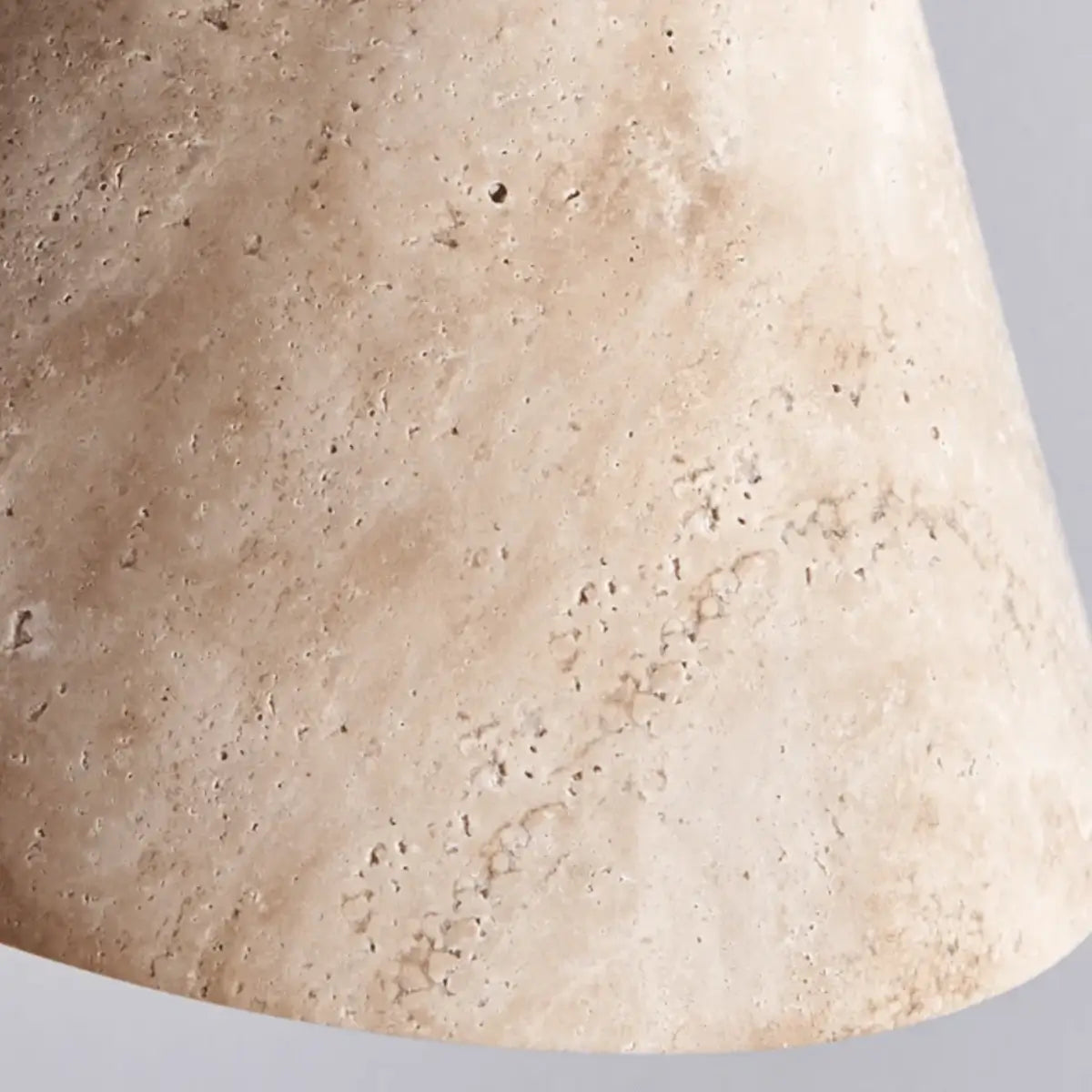 Conical Travertine Pendant Light – Travertine detail 9