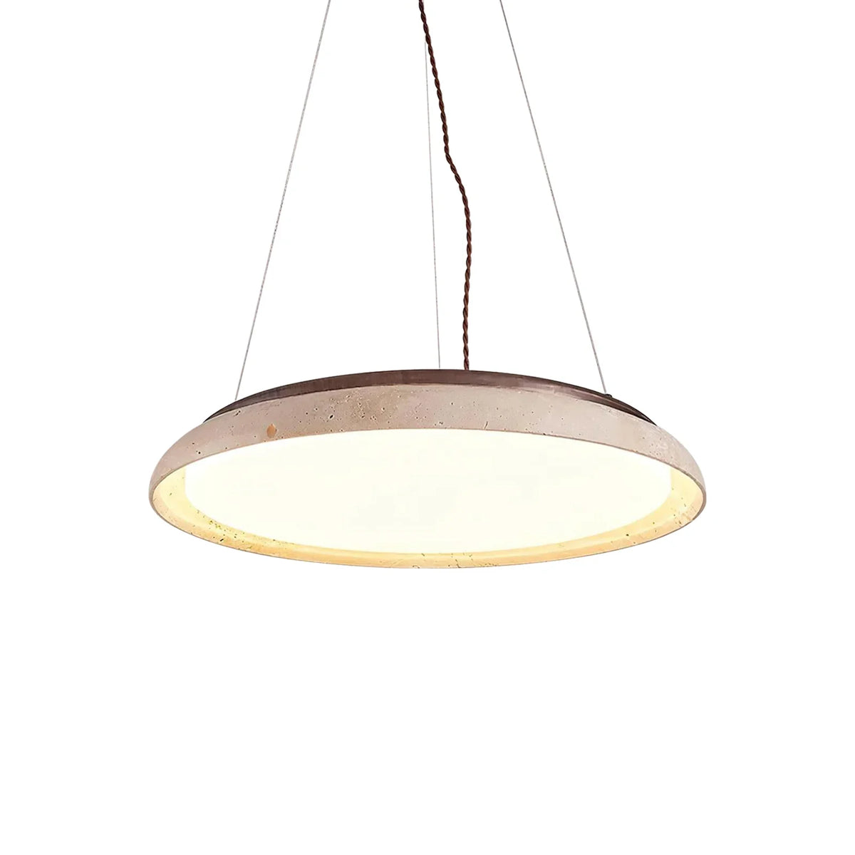 Round Piedra Travertine Pendant Lamp – Travertine detail 13