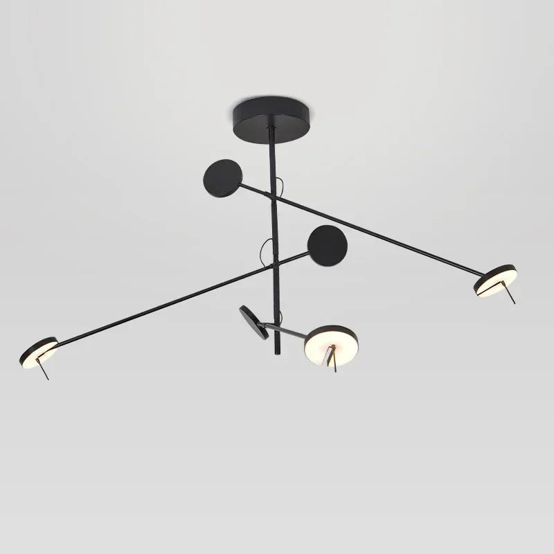 Creative LED Chandelier Black Adjustable Indoor