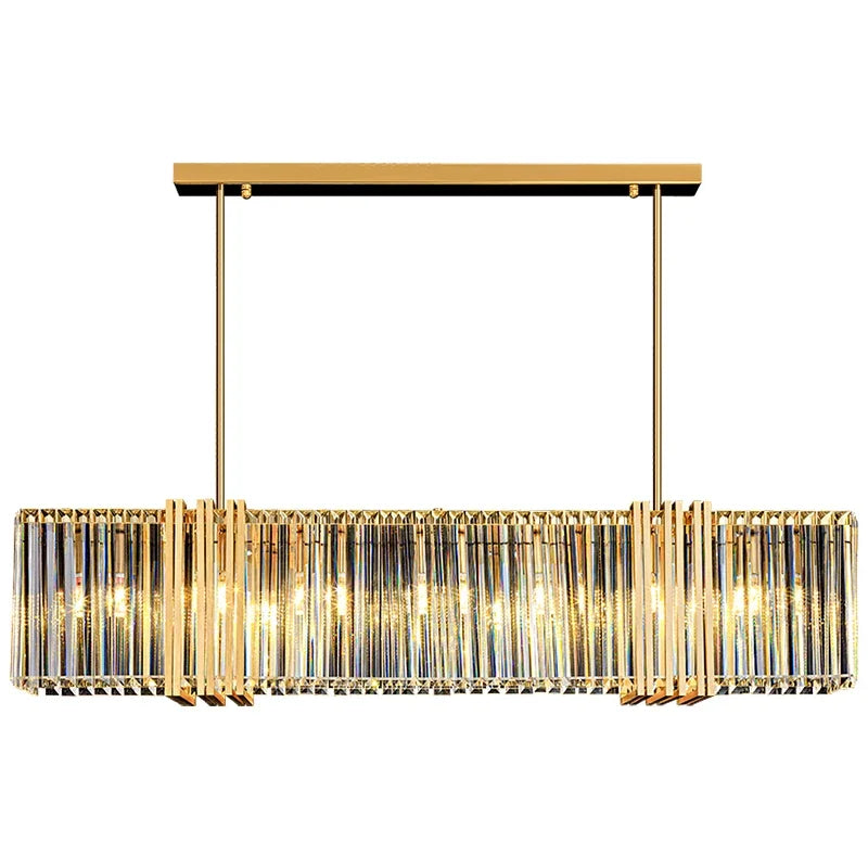 E14 LED Pendant Lights Dining Room Straight Lamp K9 Crystal