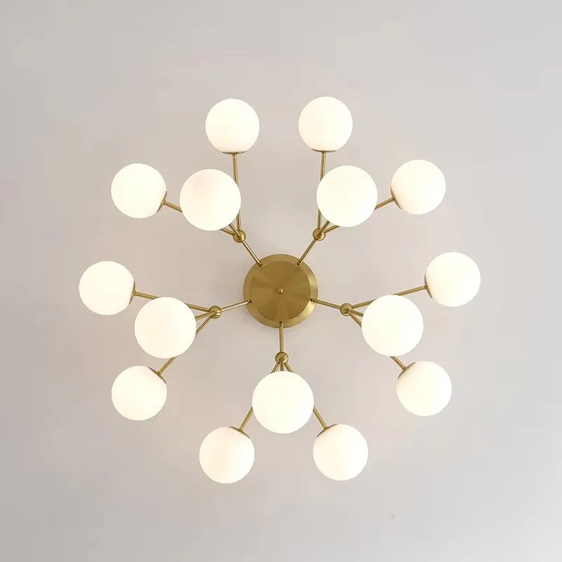 Golden Ceiling Lamp Nordic Magic Bean