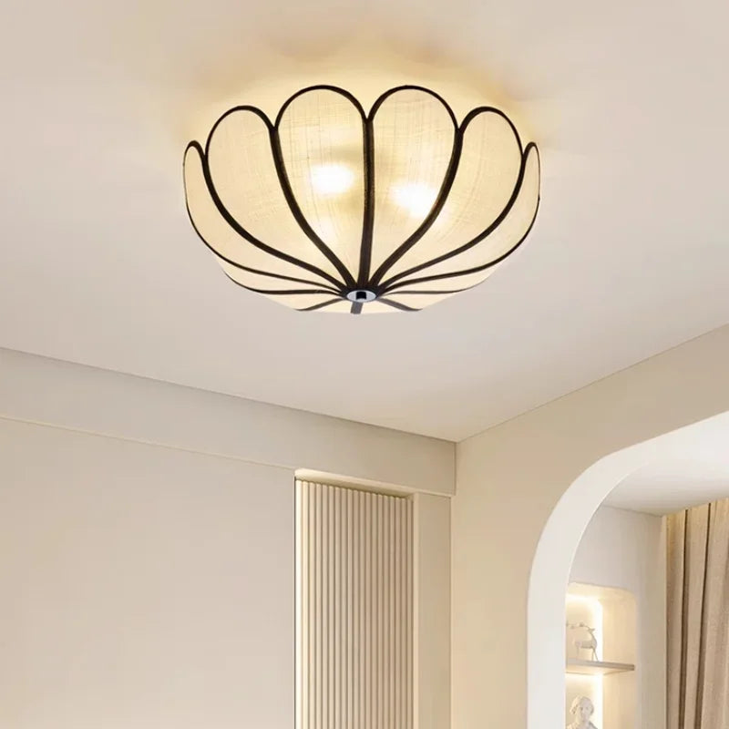 Nordic E27 Wabi Sabi Ceiling Lamp Bedroom Romantic Light