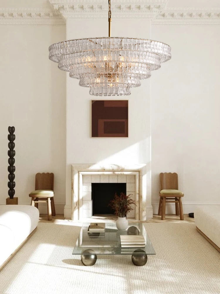 Murano Design Dimmable LED 2-5 Tier Chandelier
