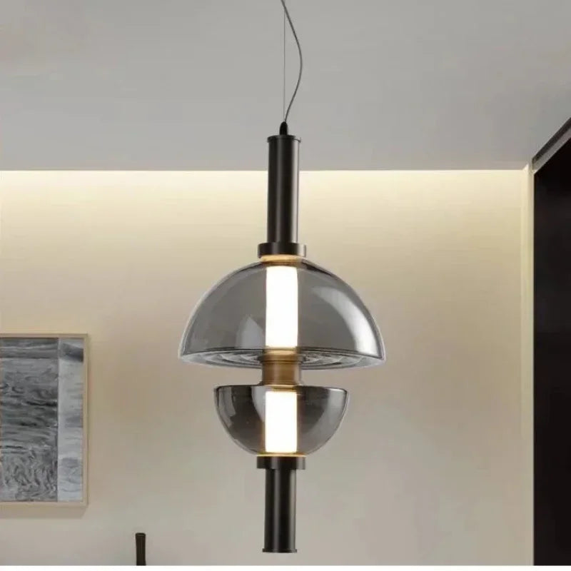 Glass LED Pendant Lights Minimalist Restaurant Chandeliers