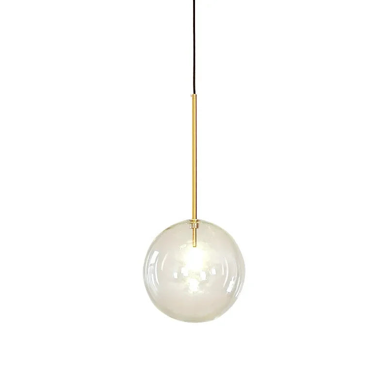 Clear Glass Globe G4 LED Pendant Lights Dining Room Suspend