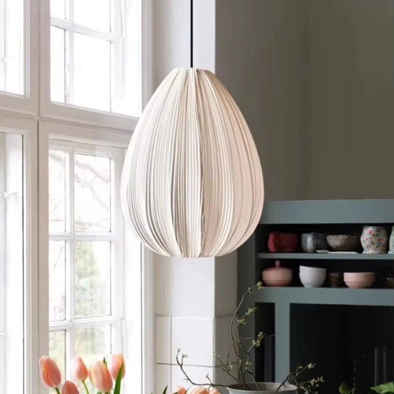 Nordic Wabi Sabi Fabric E27 LED Pendant