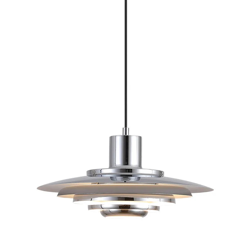 White Silver Aluminium E27 Pendant Lights