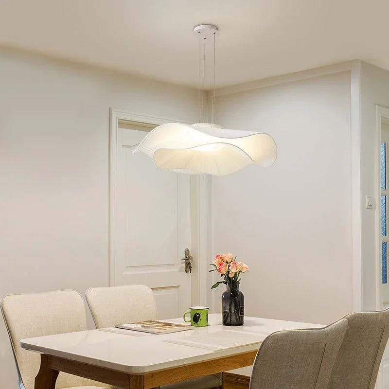 Nordic Fabric LED Ceiling Light Bedroom Minimalism White