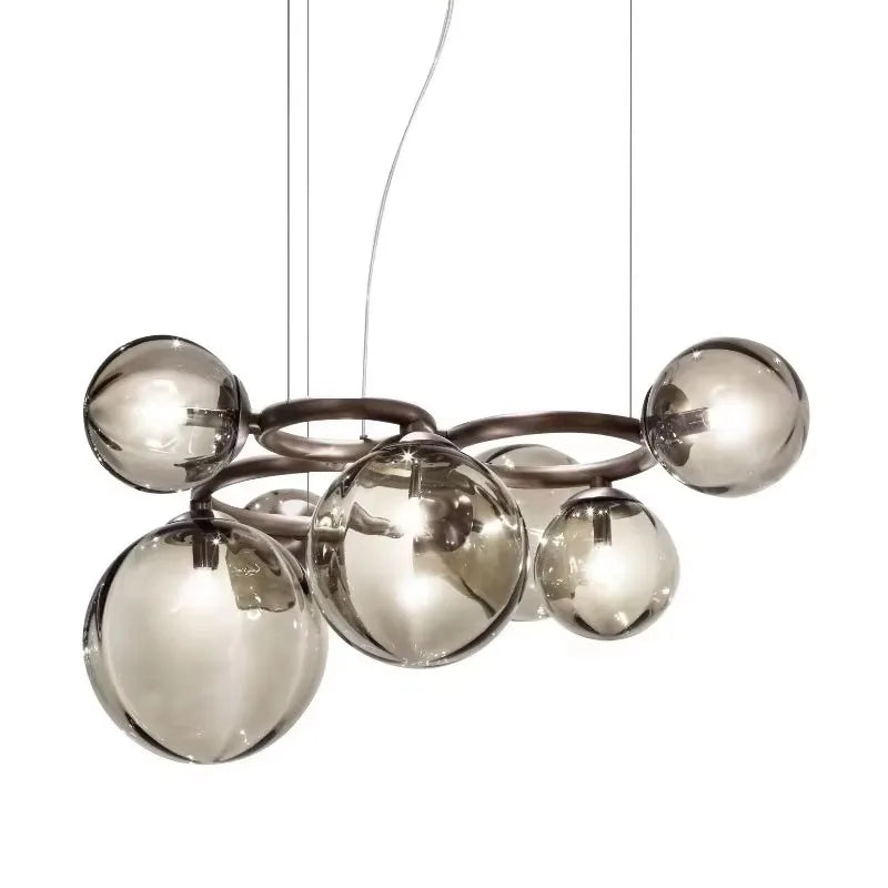 Simple LED Chandelier Dining Living Room Nordic Glass Ball
