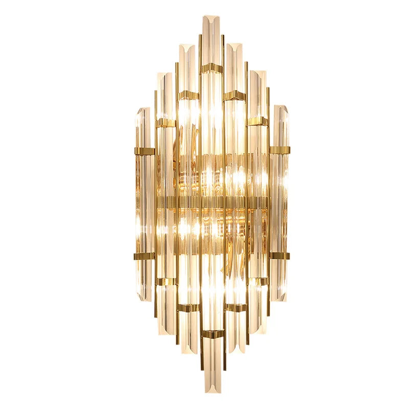 Living Room Crystal Wall Lamp Villa Background Hotel Banquet
