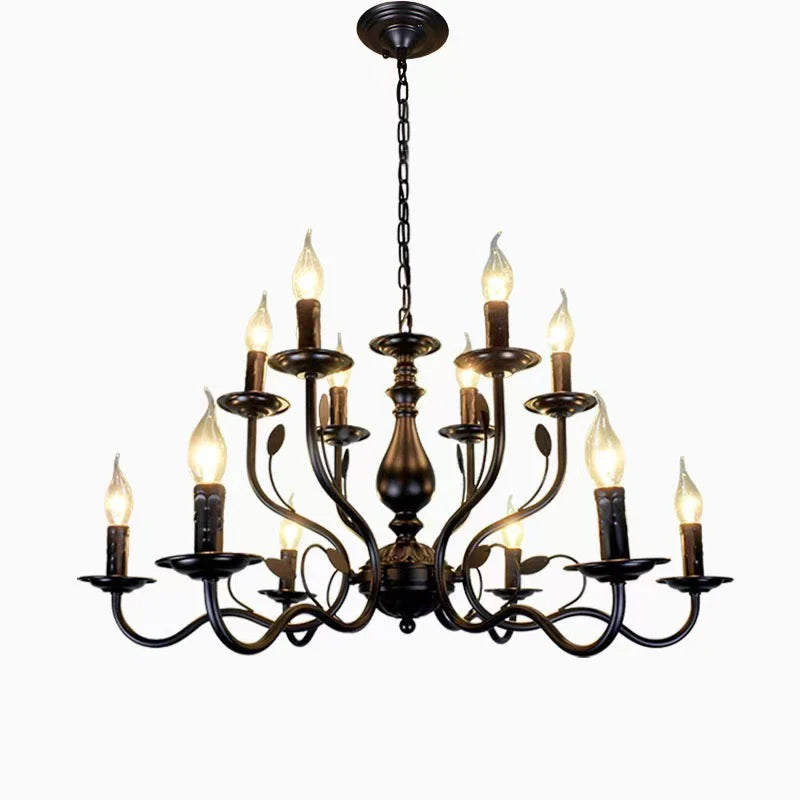 American Retro Cafe Pendant Light Dining Room Black Metal