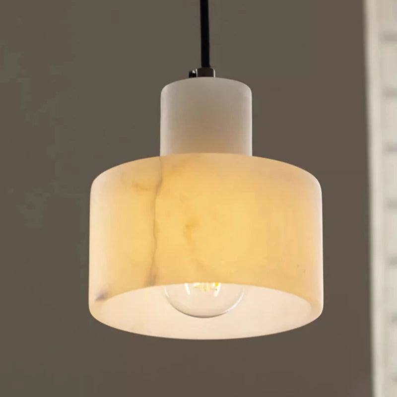 Small Pendant Light E27 Bulb Natural Marble