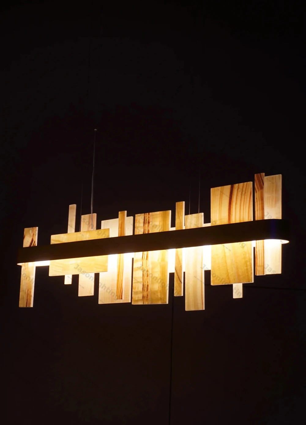 Art Natural Marble Collection Dimmable LED Chandelier