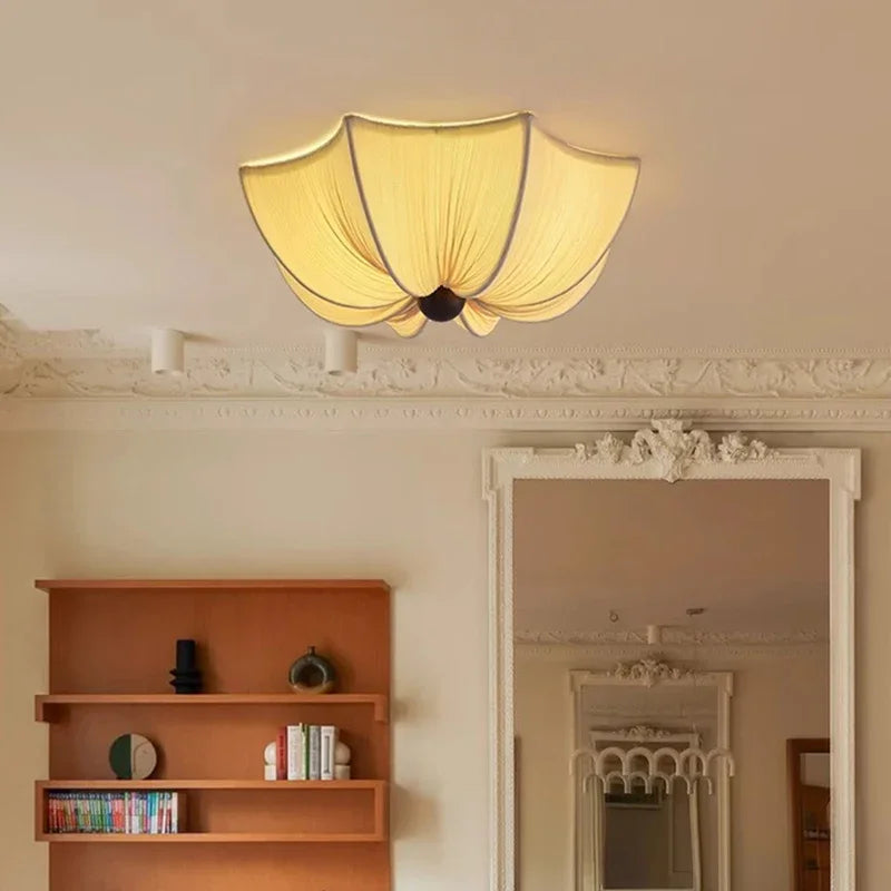 Nordic Wabi Sabi Fabric Ceiling Lights Living Room Cloth