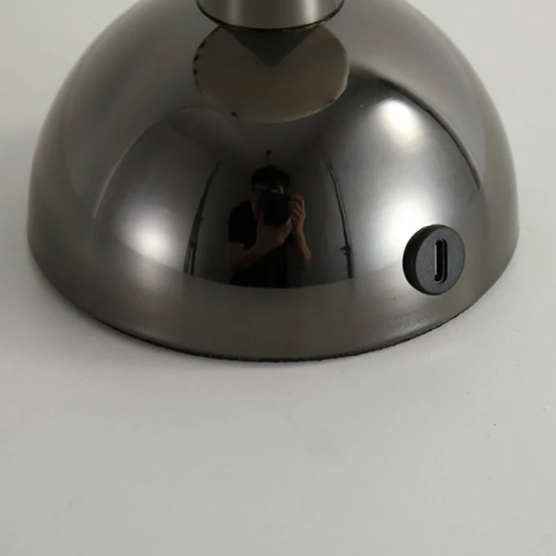 Rechargeable Battery LED Night Light Natural Marble Black