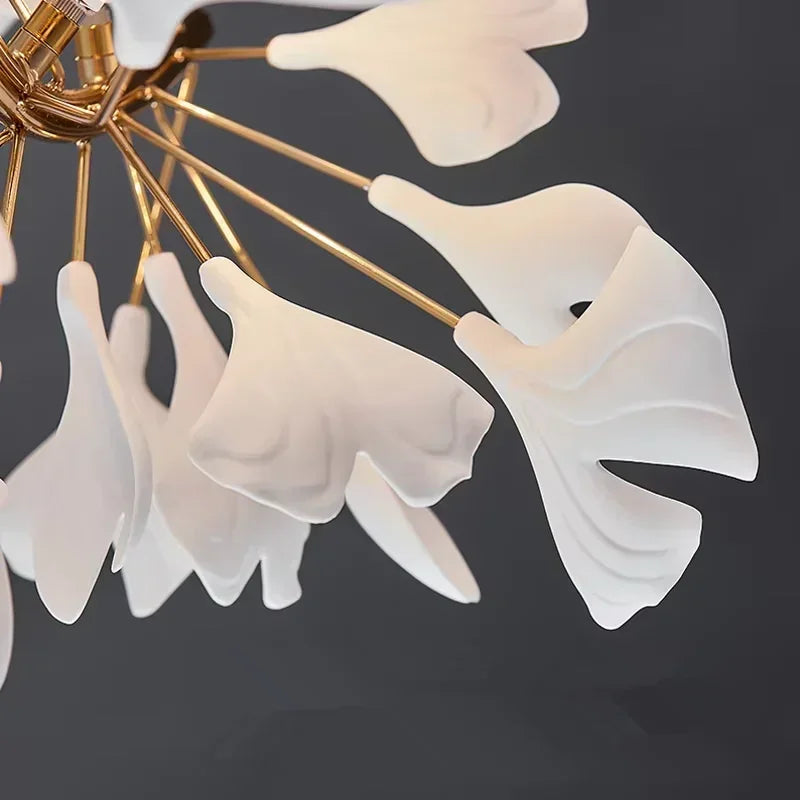 Gingko Chandelier Designer Acrylic Leaf