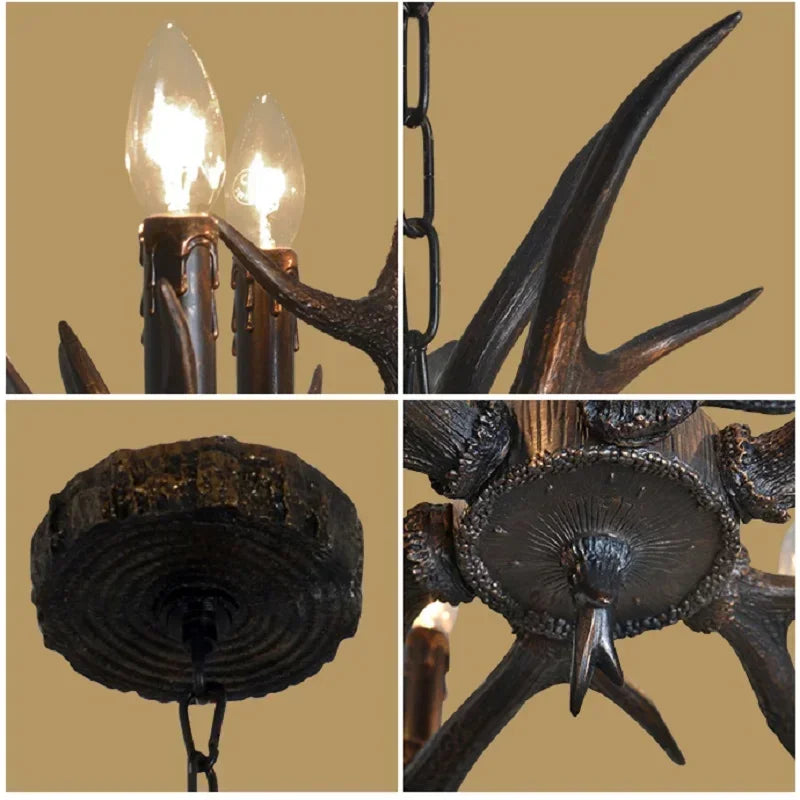 Retro Antlers LED Chandelier Table