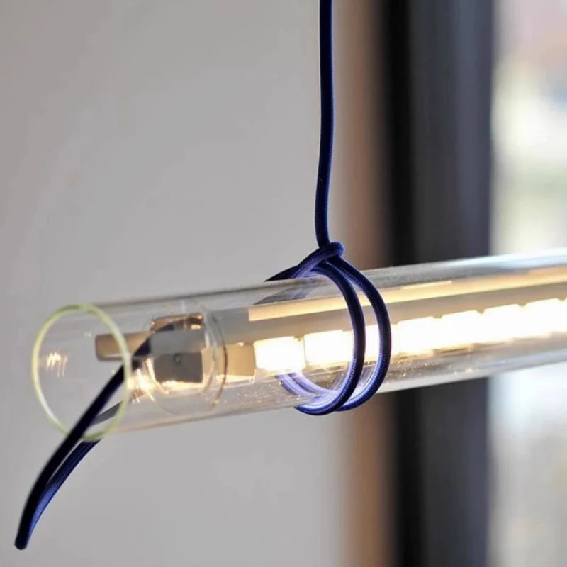 Tubular Lamp LED Long Glass Linear Creative Design Red Blue