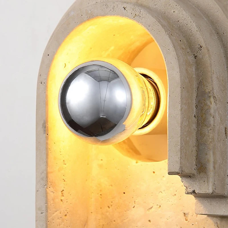 LED Wall Light E27 Bulb Real Stone Indoor