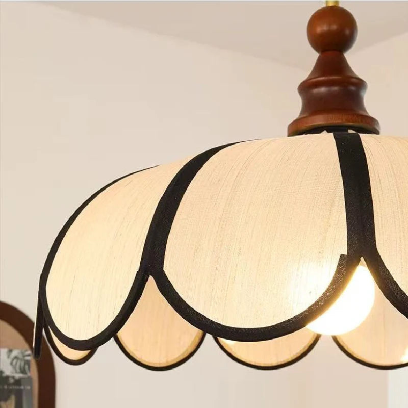 French Retro Abaca Shades E27 LED Pendant Lights Chinese