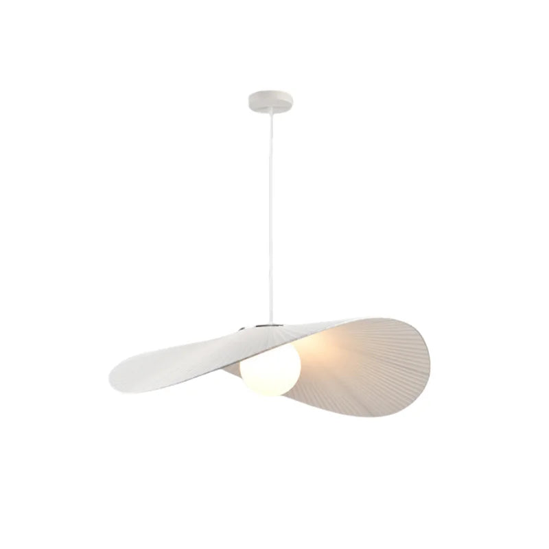 Nordic Home Deocr Hat Pendant Lights White Black Pleated
