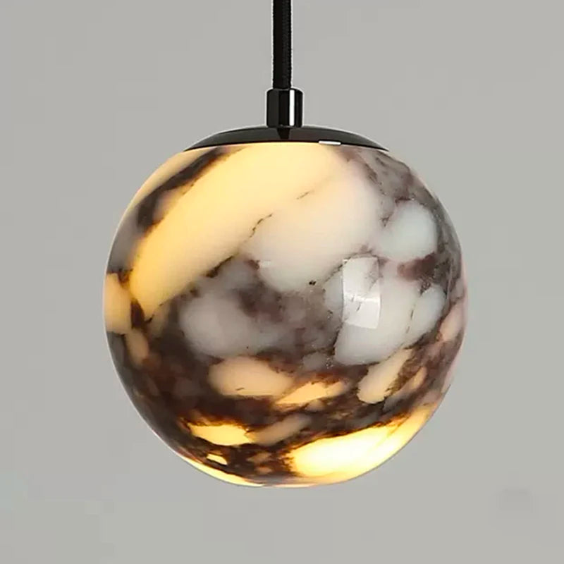 Natural Stone Pendant Lamp 12CM Wire Height Adjustable G9