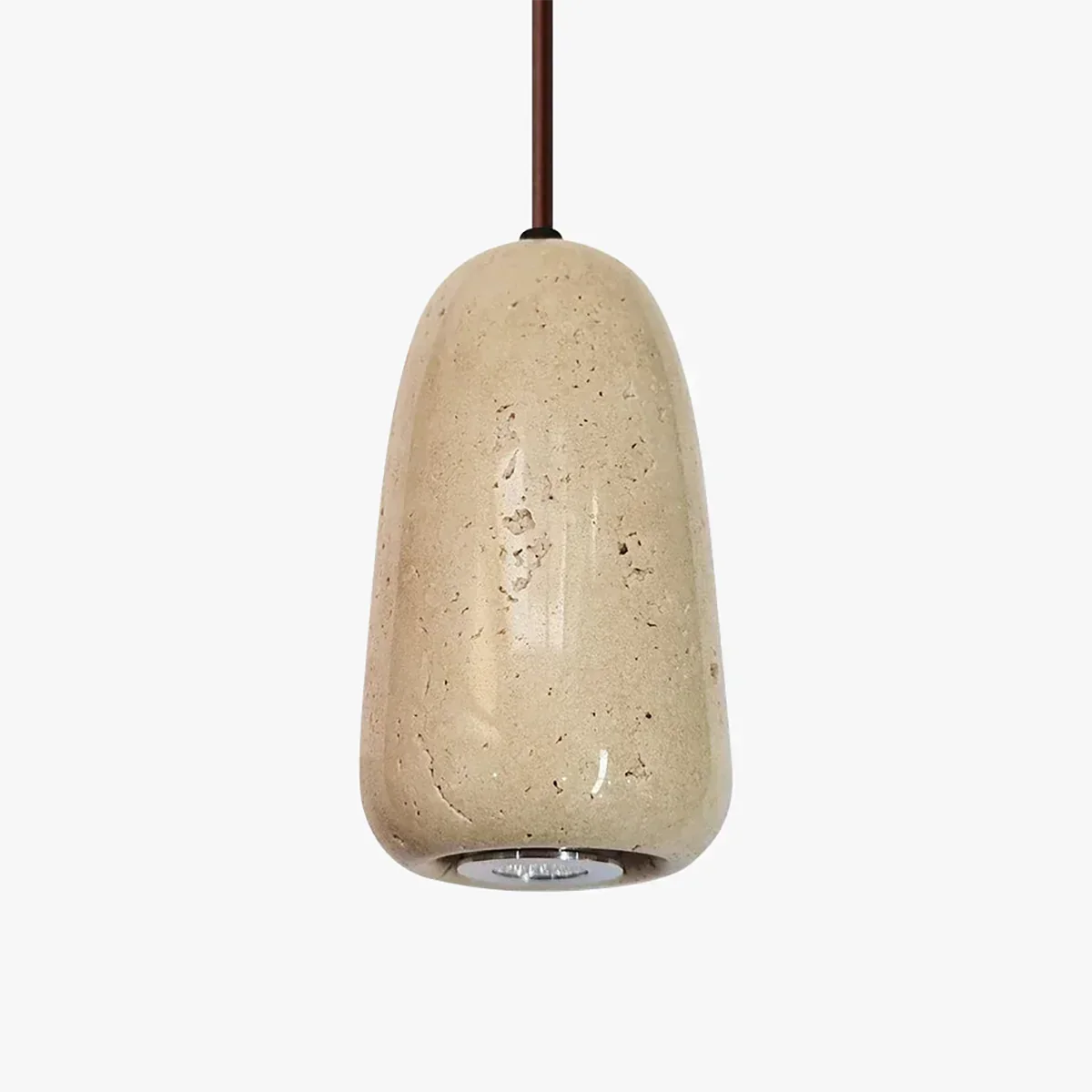 Travertine Brrskbk Cylindrical Pendant Light – Travertine detail 11