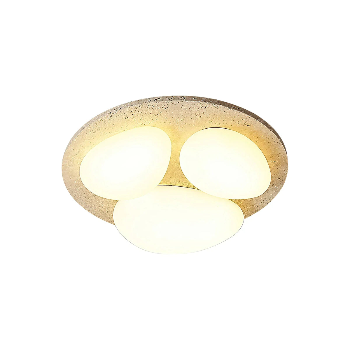 Travertine Glaze Round Ceiling Lamp – Travertine detail 13
