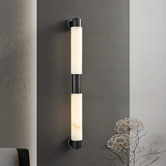 Tube Alabaster Cylinder Wall Lamp