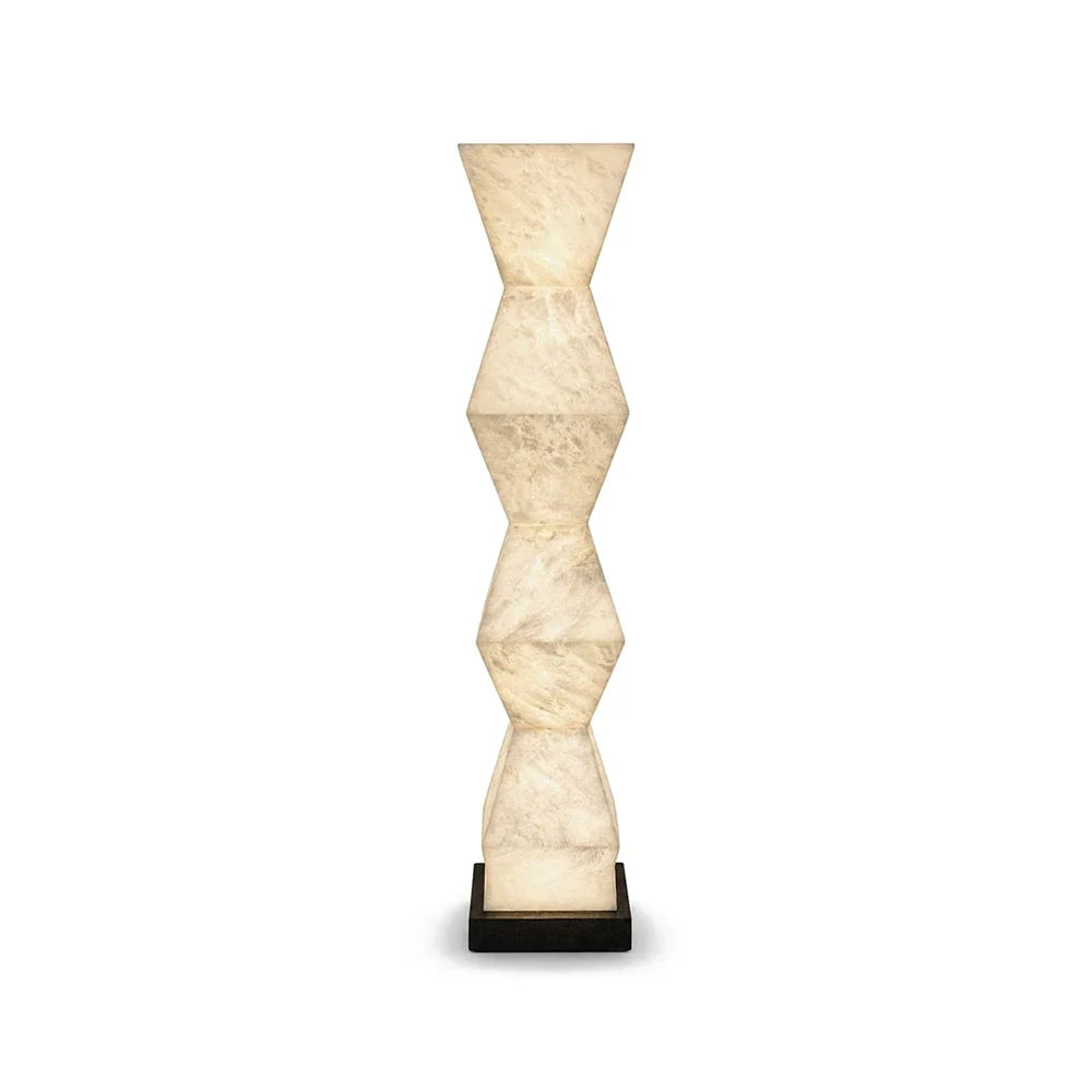 Alabaster Cairn Geometric Floor Lamp – Alabaster detail 12