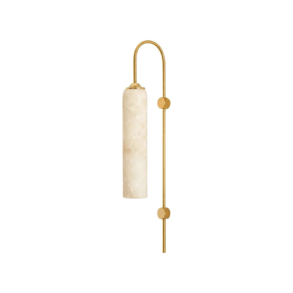 Alabaster Cylinder Tube Wall Sconce – Alabaster detail 13